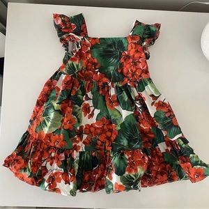 Dolce & Gabbana Red Floral Dress 3-6 Months WORN ONCE!
